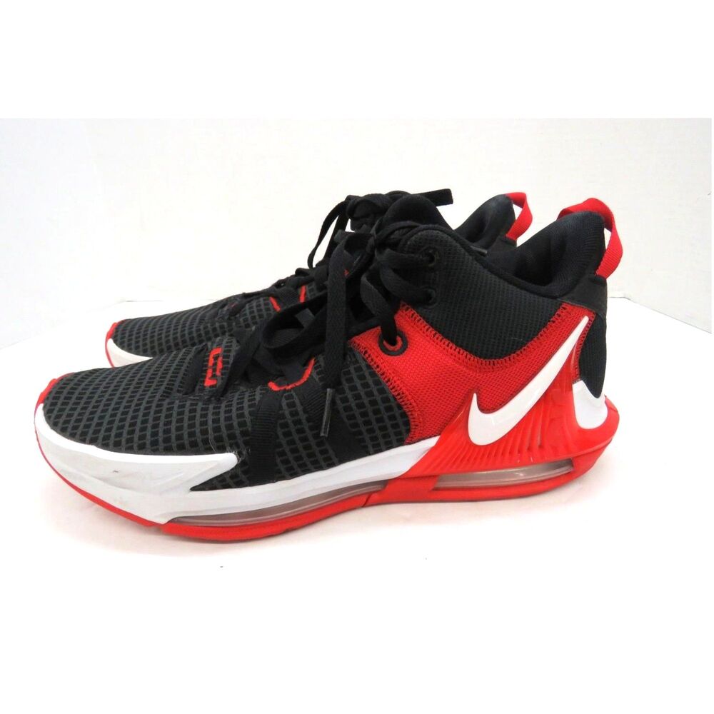 Nike LeBron Witness 7 Bred Black University Red White Men's Size 10
